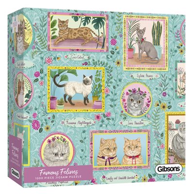 Gibsons Puzzles (1000): Famous Felines [DAMAGED] 