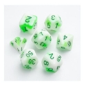 Glow Series: Toxic Stones: RPG Dice Set (7 pcs)  