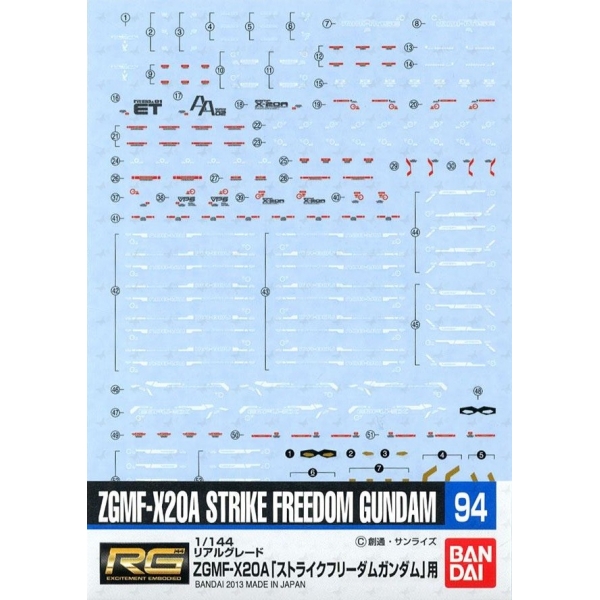 Gundam Decals #094: RG Strike Freedom Gundam 