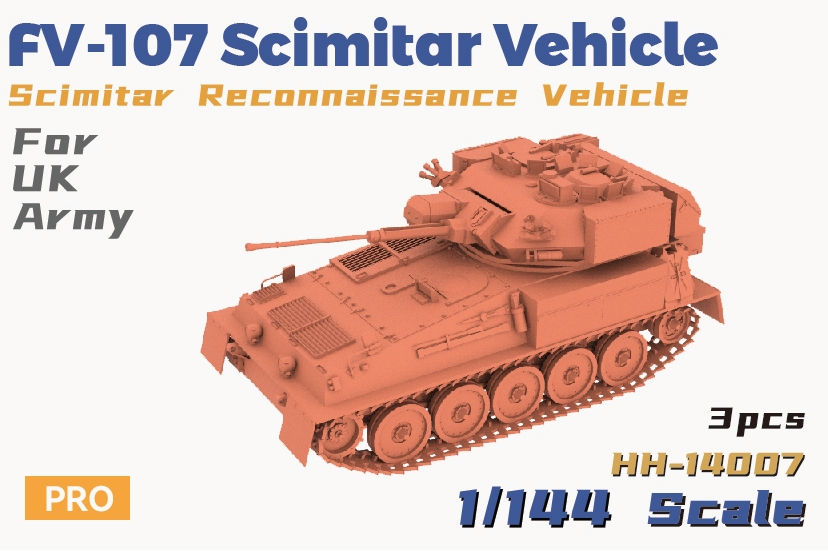 Heavy Hobby 1/144: FV-107 Scimitar Vehicle Scimitar Reconnaissance Vehicle For UK Army 
