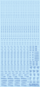 HiQ Parts: 1/100 RB01 Caution Decal One Color - Blue 