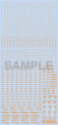HiQ Parts: 1/100 RB01 Caution Decal One Color - Orange 