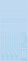 HiQ Parts: 1/100 RB01 Caution Decal Pastel - Blue 