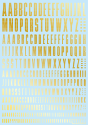HiQ Parts: CND Decal - Alphabet Gold 