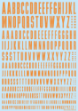 HiQ Parts: CND Decal - Alphabet Orange 