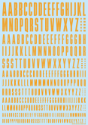 HiQ Parts: CND Decal - Alphabet Yellowish Orange  