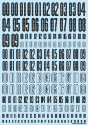 HiQ Parts: CND Decal - Number Dark Gray 