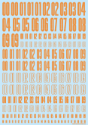 HiQ Parts: CND Decal - Number Orange 