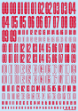 HiQ Parts: CND Decal - Number Red 