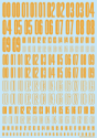 HiQ Parts: CND Decal - Number Yellow Orange 