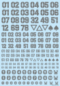 HiQ Parts: DZ Number Decal - Grey 