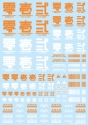 HiQ Parts: JPN DECAL 01 - Orange 