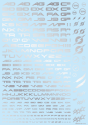 HiQ Parts: TR Decal 3 Alphabet Silver  
