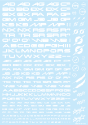 HiQ Parts: TR Decal 3 Alphabet White 