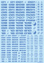 HiQ Parts: TR Decal 3 Number Blue 