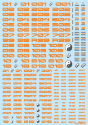 HiQ Parts: TR Decal 3 Number Orange 