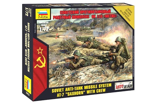 Hot War: Soviet Anti-tank Missile System AT-7 "Saxhorn" with Crew (1/72) 