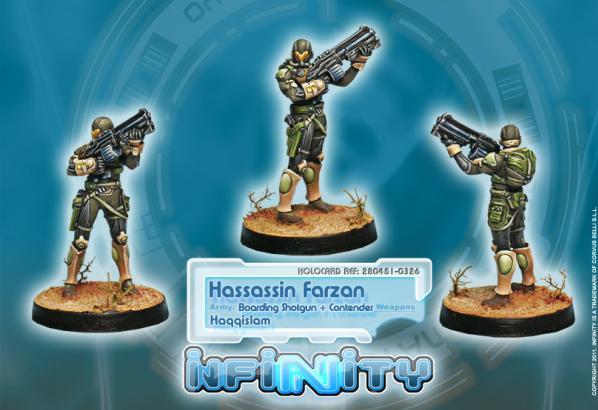 Infinity Haqqislam (#326): Hassassin Farzans (Boarding Shotgun, Contender) 