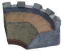 JR Miniatures 15mm Ancient: Roman Wall with 5 Merlins 