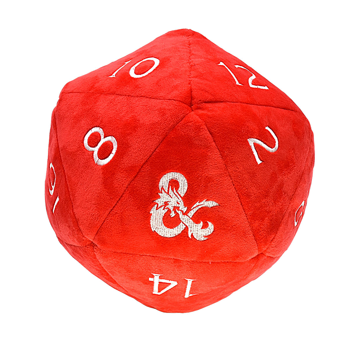 JUMBO 10" PLUSH D20 -Red with White 