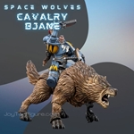 Joytoy: Warhammer 40K- Space Wolves Thunderwolf Cavalry Bjane 