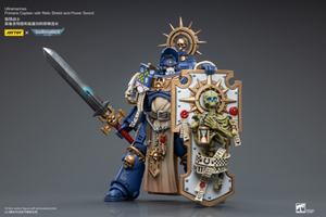 Joytoy: Warhammer 40K: Ultramarines Primaris Captain with Relic Shield and Power Sword