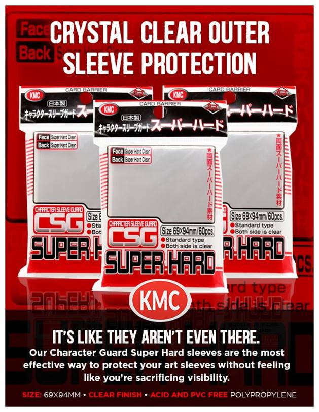 KMC Character Guard Oversleeve- Super Hard Clear 