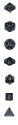 Koplow: 7PC Polyhedral Dice Set: Elemental: Earth 