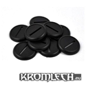 Kromlech Bases: Plastic- Round 30mm Slotted with Lip 