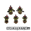 Kromlech Conversion Bitz: Orc heads in Budenovkas (5) 