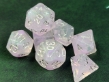 Little Dragon: Birthday Dice: Archaic: January Chalcedony Silver Ink - LD-CAJC []
