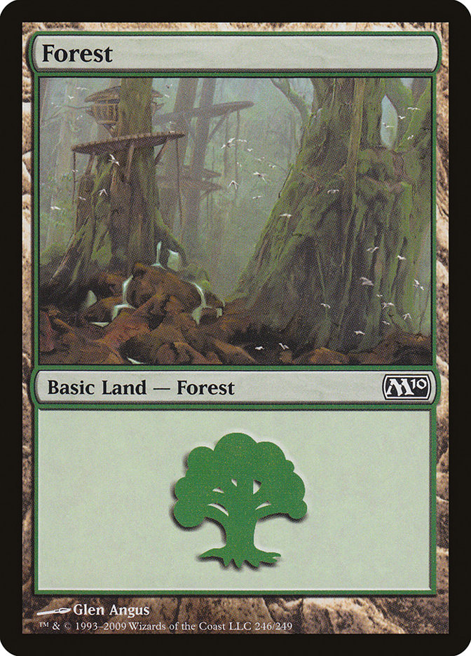 Wizards Of The Coast - MTG: 2010 Core Set 246: Forest (FOIL) #M10246-F