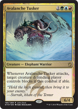 Magic Khans of Tarkir 166: Avalanche Tusker 