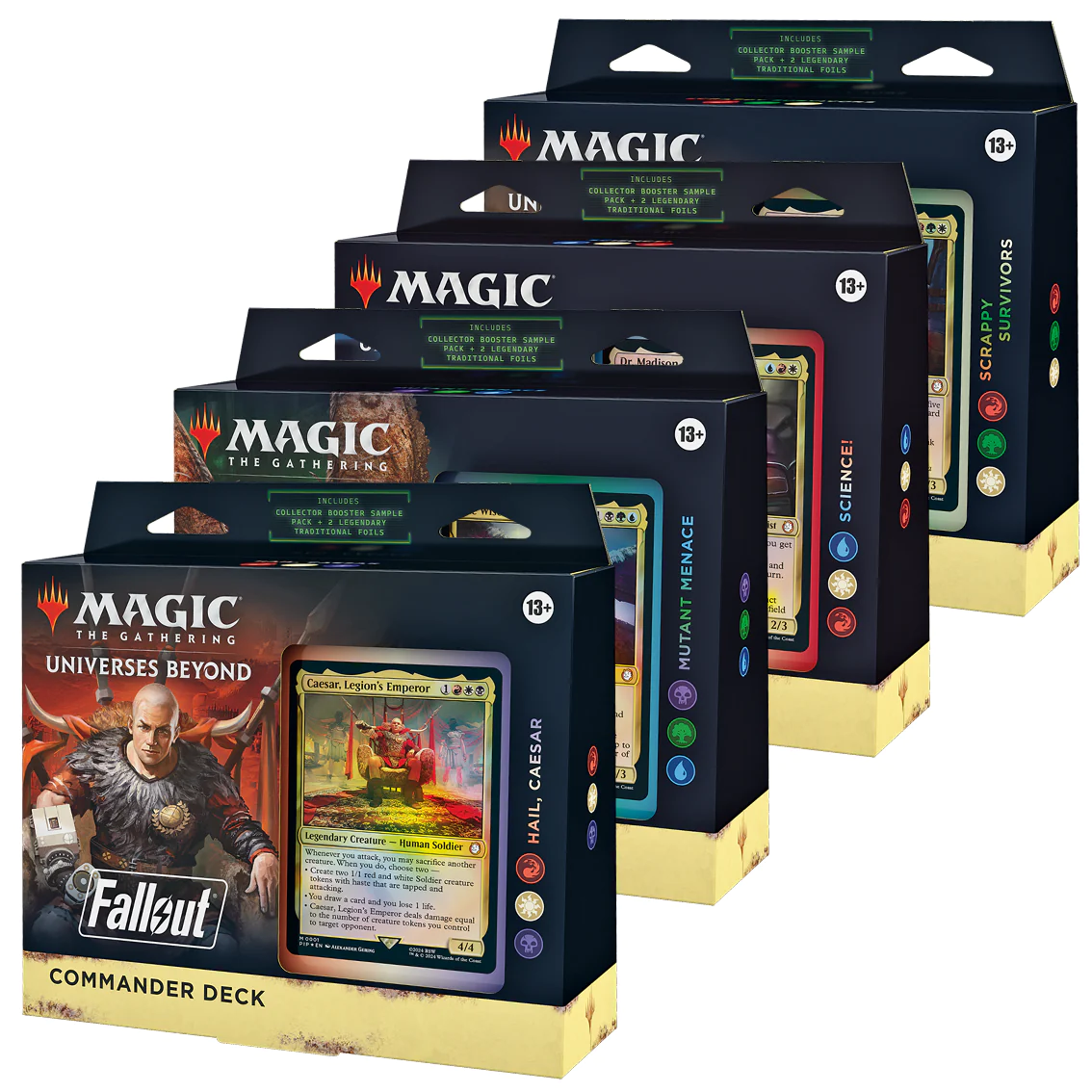 mtg fallout commander decks Amazon.com: Magic: The Gathering Deck Mutant Menace (100-Card Deck, 2-Card Collector Booster Sample Pack + Accessories) : Toys & Games This decks themes revolve around leaders of militant factions and their soldiers Is It Worth It To