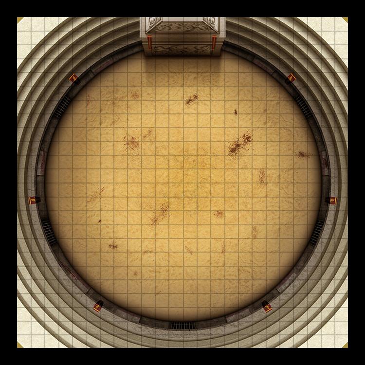 Mats by Mars (3x3): Blood & Sand - Arena Rex (1" Grid) 