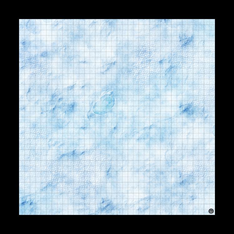Mats by Mars (3x3): Frosty Cobbles (1" Grid) 