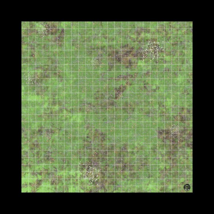 Mats by Mars (3x3): Overgrown Cobbles v1.0 (1" Grid) 