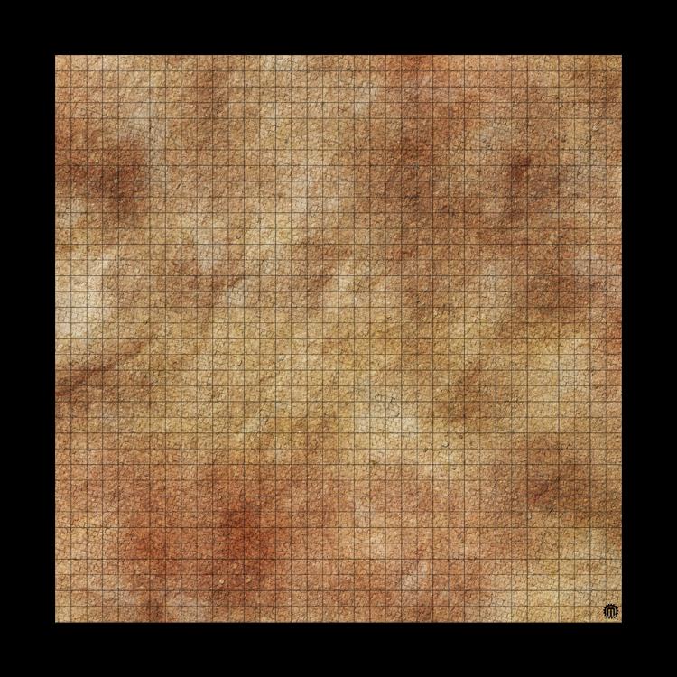 Mats by Mars (3x3): Sandy Cobbles (1" Grid) 