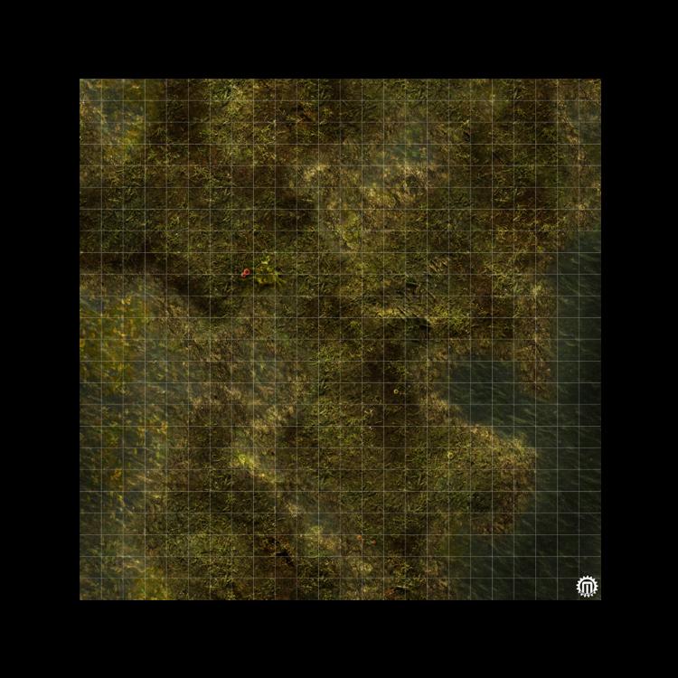 Mats by Mars (3x3): Swamplands (1" Grid) 