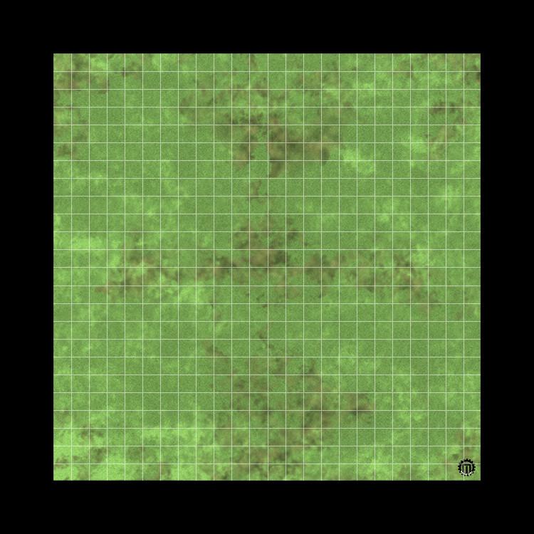 Mats by Mars (3x3): Verdant Fields (1" Grid) 