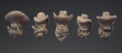 MaxMini: Conversion Bitz: Gunslinger Orcs Heads (10) 