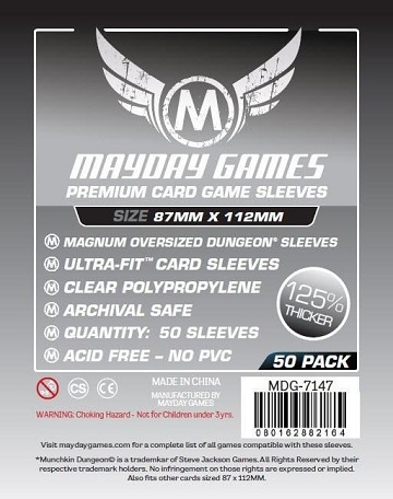Mayday Games: Premium Card Game Sleeves - Oversized 87x112MM (50ct) 