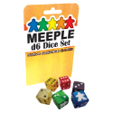 Meeple D6 Dice Set: Black 