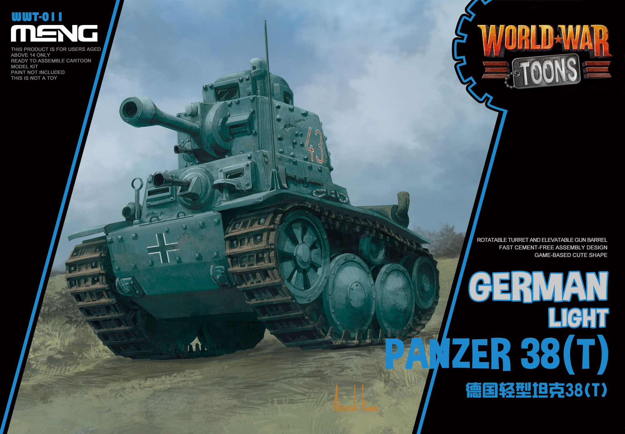 Meng: World War Toons - German Light Panzer 38(T) 