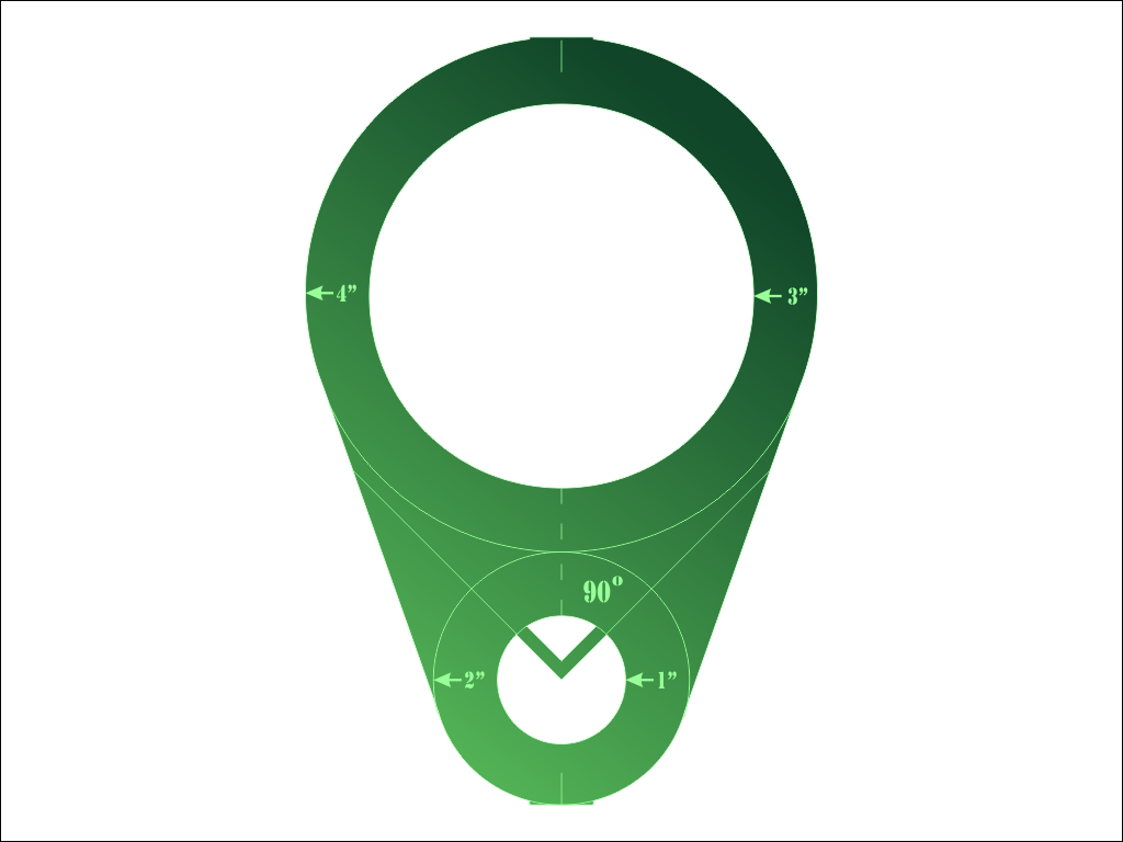 Micro Art Studio: Circular Ruler (Green) 