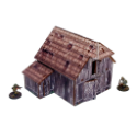Micro Art Studio: Pre-painted WW2 Ostfront Village Barn 
