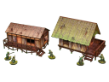 Micro Art Studio: Pre-painted WW2 Pacific Jungle Huts - H00282 [5907652566845]