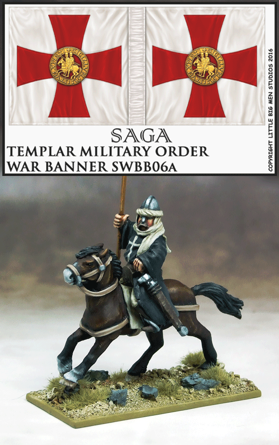Military Order Knights & Sergeants: War Banner & Bearer (Templar) 