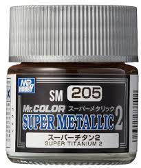 Mr. Color Super Metallic: SM205 Super Titanium 2 (10ml Bottle)  