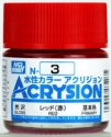 Mr. Hobby Acrysion Color 003: Red (Gloss/Primary) (10ml) 